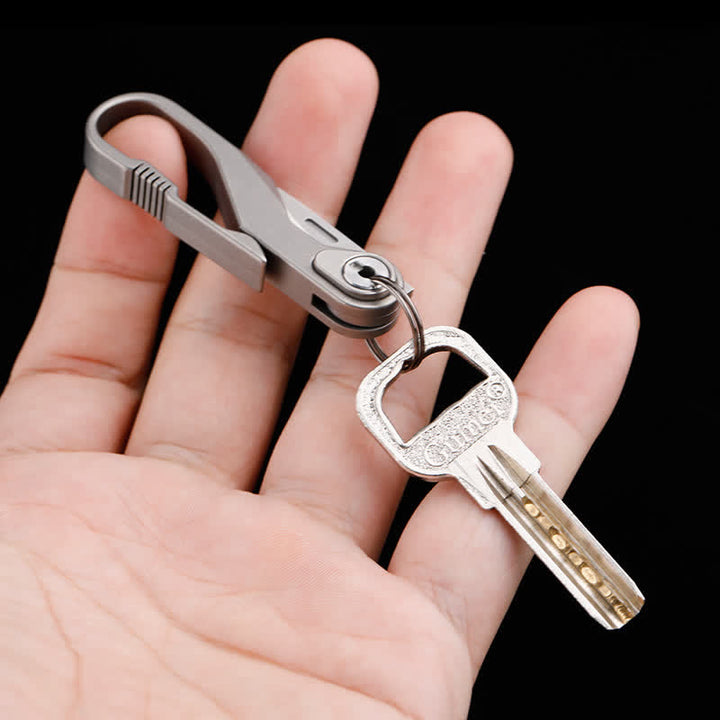Porte-clés mini couteau pliant en titane