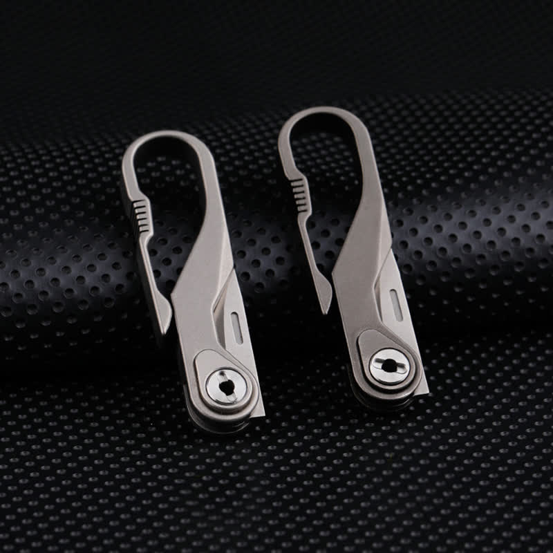 Porte-clés mini couteau pliant en titane