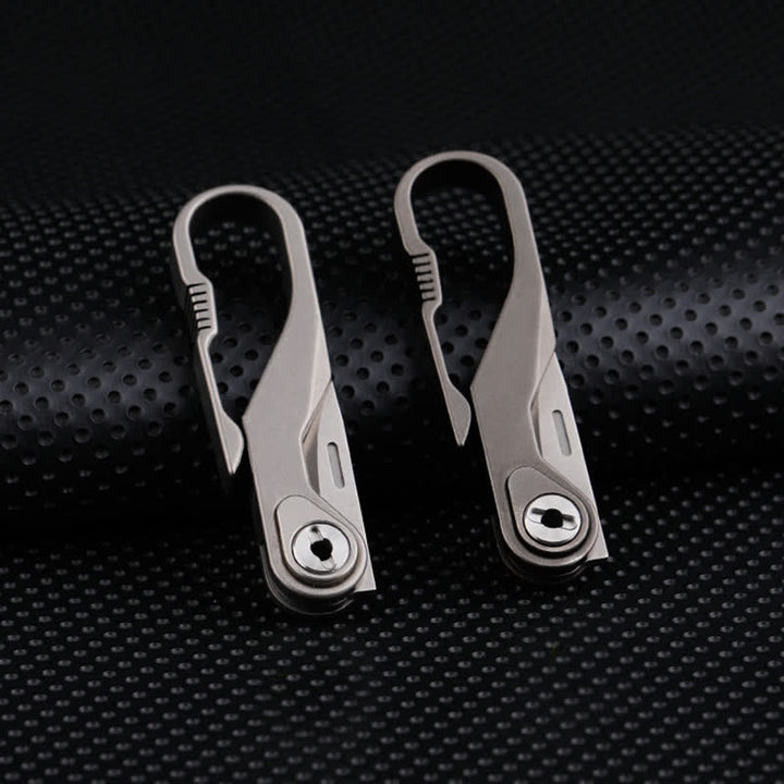 Porte-clés mini couteau pliant en titane