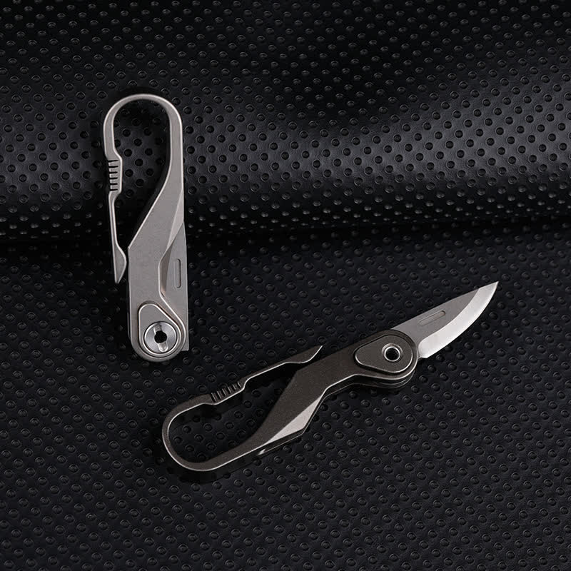 Porte-clés mini couteau pliant en titane