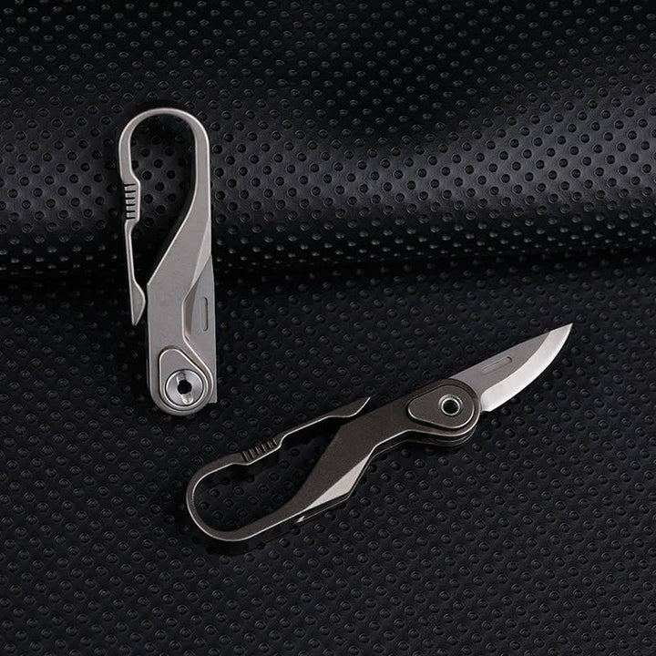 Porte-clés mini couteau pliant en titane