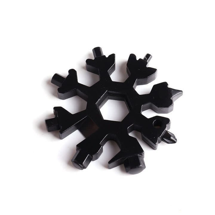 Clé multifonction 18 en 1 en forme de flocon de neige avec porte-clés