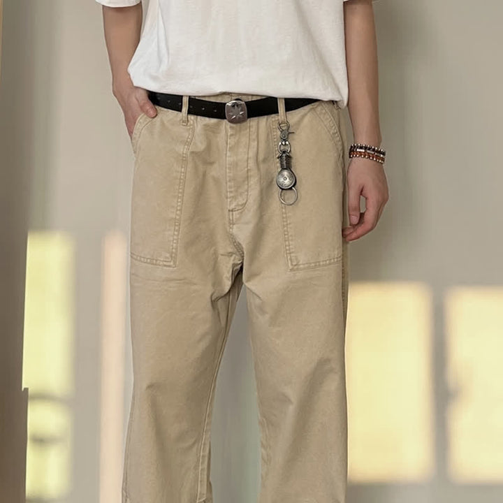 Porte-clés en cuir sculpté de style punk