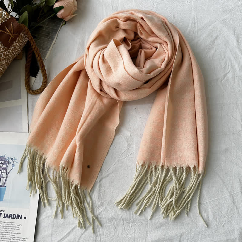Écharpe unisexe en jacquard à motif géométrique abstrait rustique