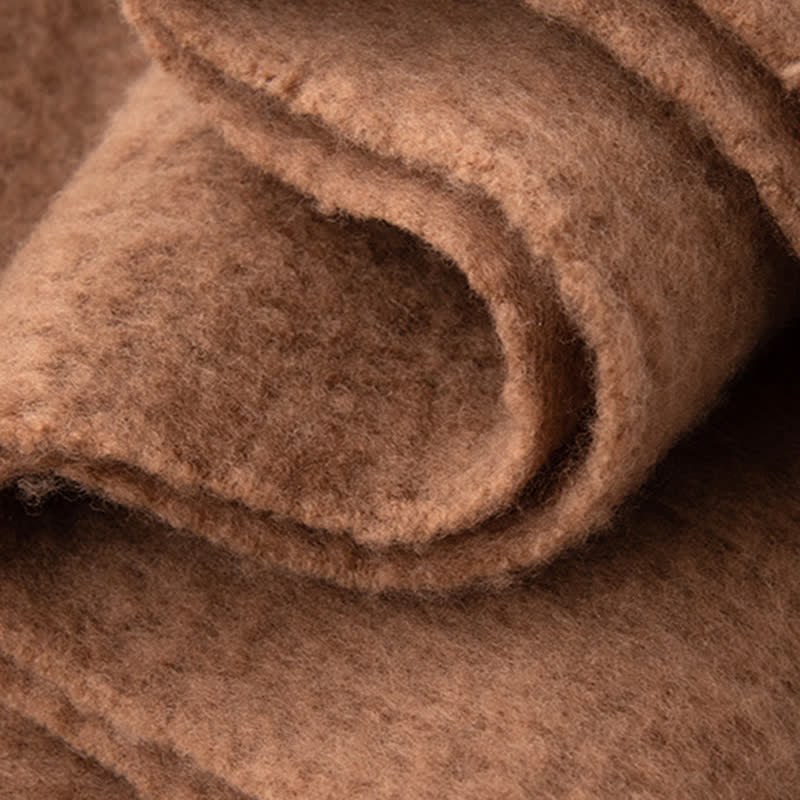 Écharpe unisexe en cachemire à franges de couleur unie
