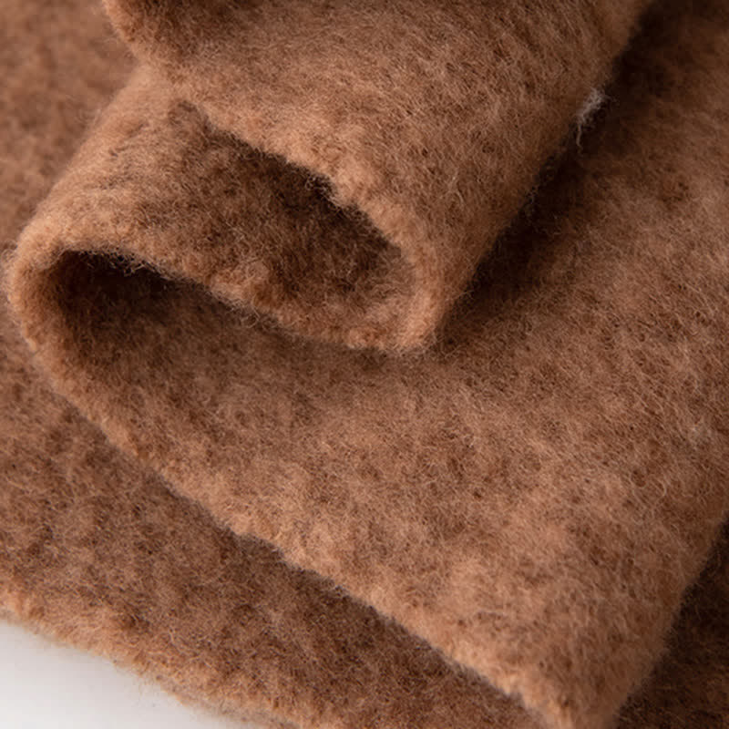 Écharpe unisexe en cachemire à franges de couleur unie