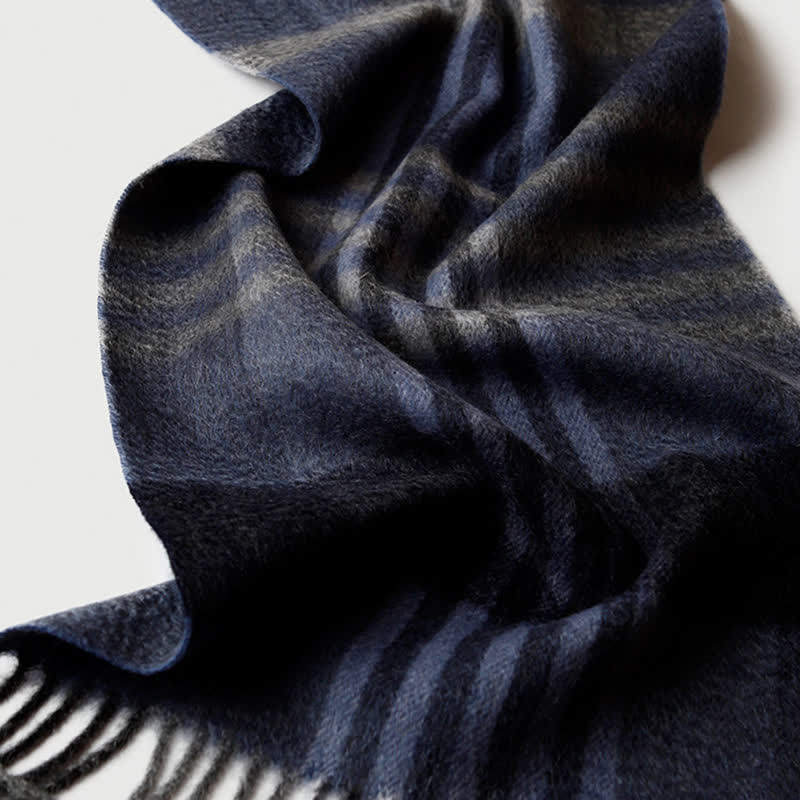 Écharpe en cachemire à carreaux assortis en trois couleurs pour homme