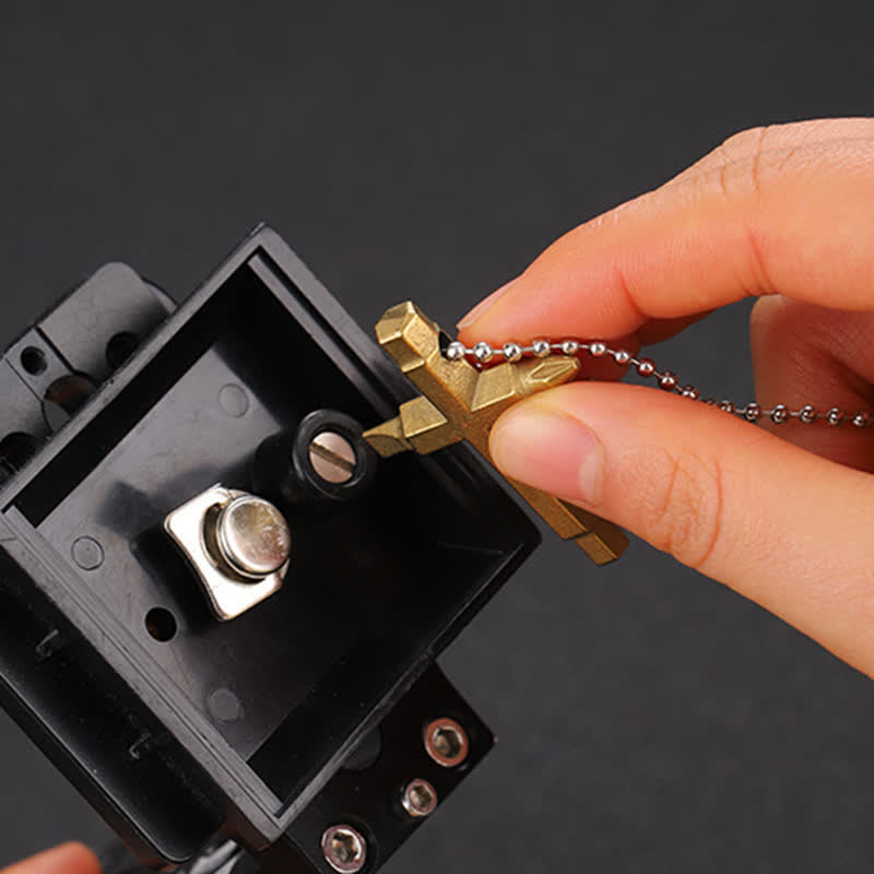 Collier pendentif porte-clés tournevis EDC en croix - image 3