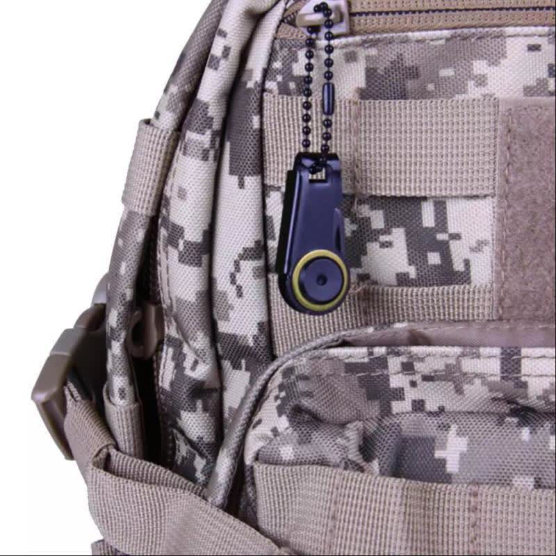 Couteau pliant EDC noir, porte-clés tactique portable