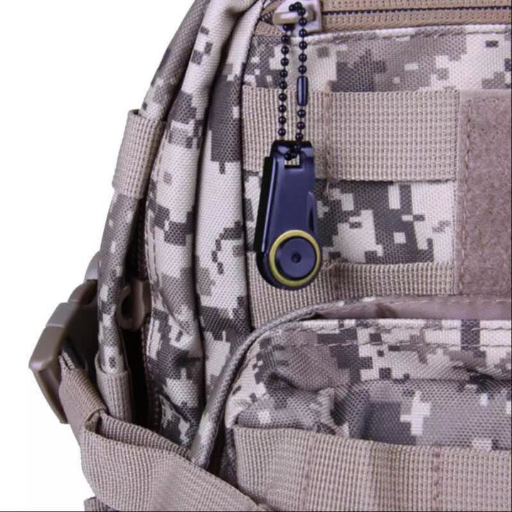 Couteau pliant EDC noir, porte-clés tactique portable
