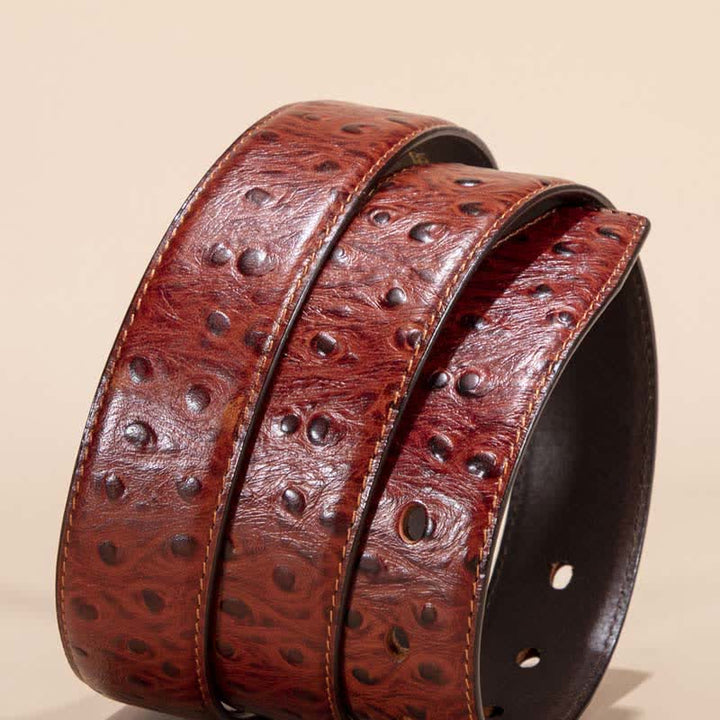 Ceinture en cuir d'alligator à motif crocodile exotique