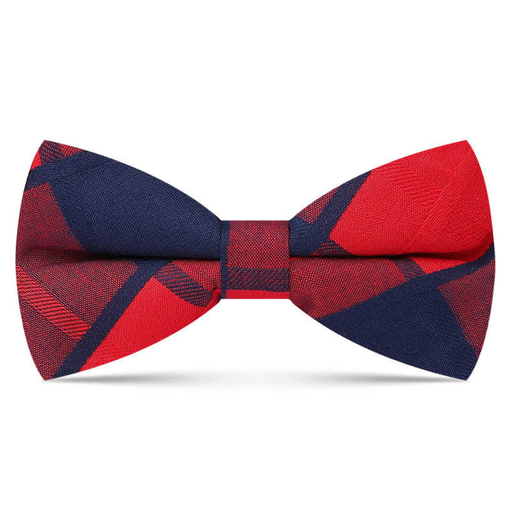 Nœud papillon à carreaux vintage de couleur foncée pour homme