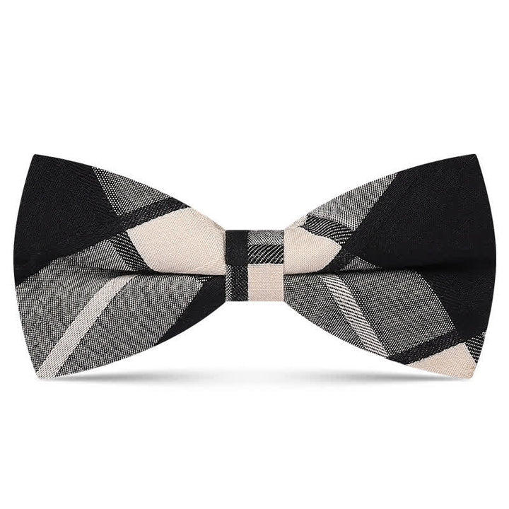 Nœud papillon à carreaux vintage de couleur foncée pour homme