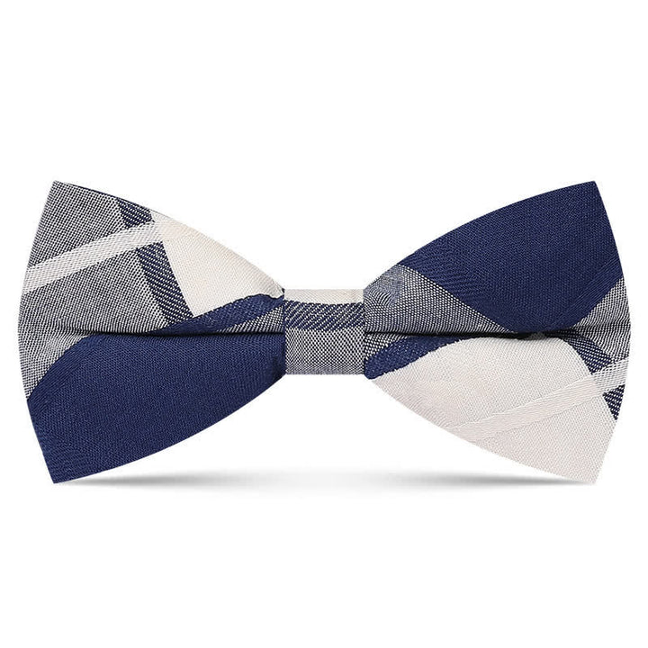 Nœud papillon à carreaux vintage de couleur foncée pour homme