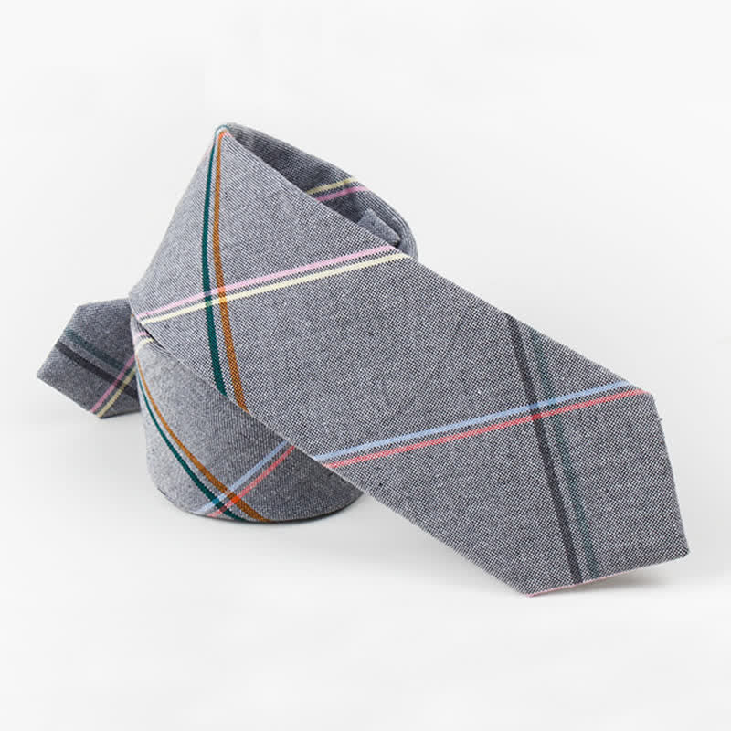 Cravate à motif à carreaux tendance pour hommes