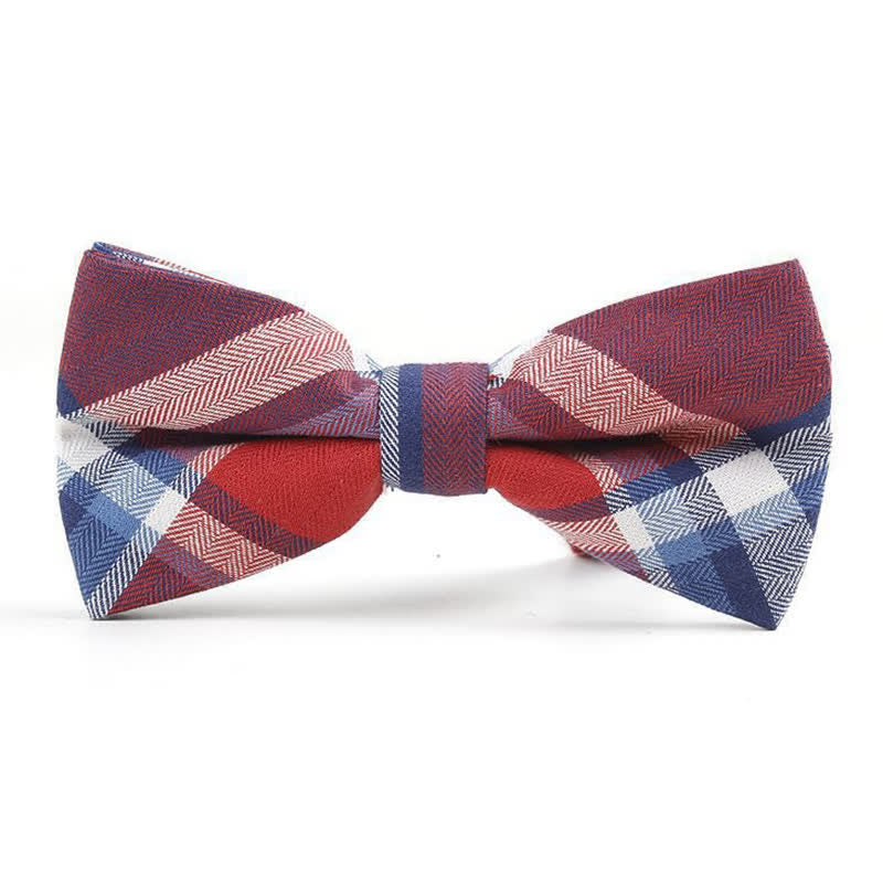 Nœud papillon à carreaux tendance pour homme, avec mouchoir et cravate. - Style n° 7 - Noeud papillon - image 31