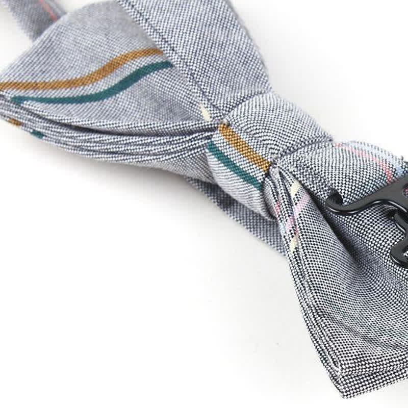 Nœud papillon à carreaux tendance pour homme, avec mouchoir et cravate. - image 12