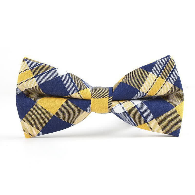 Nœud papillon à carreaux tendance pour homme, avec mouchoir et cravate. - Style n° 11 - Noeud papillon - image 43