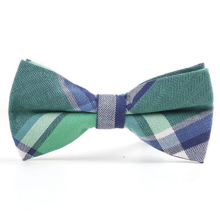 Nœud papillon à carreaux tendance pour homme, avec mouchoir et cravate. - Style n° 9 - Noeud papillon - image 37
