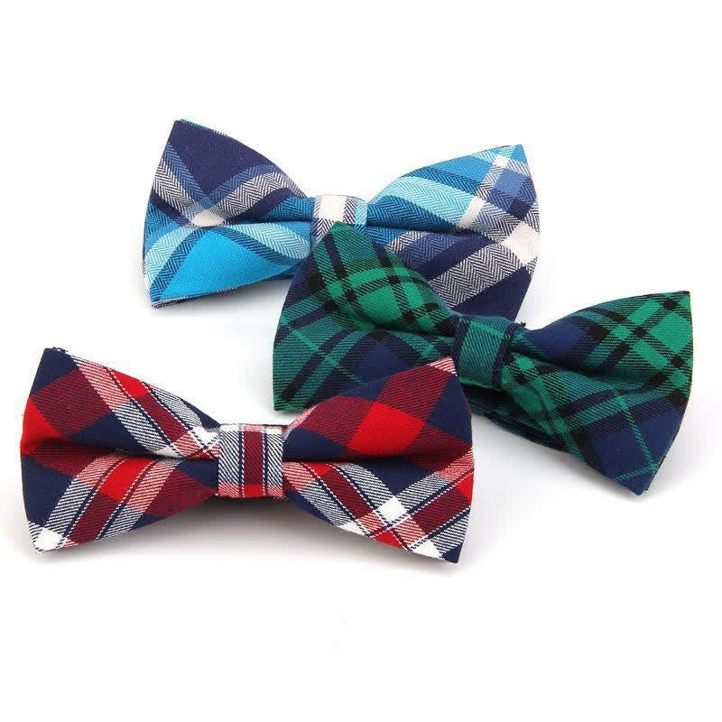 Nœud papillon à carreaux tendance pour homme, avec mouchoir et cravate. - image 6