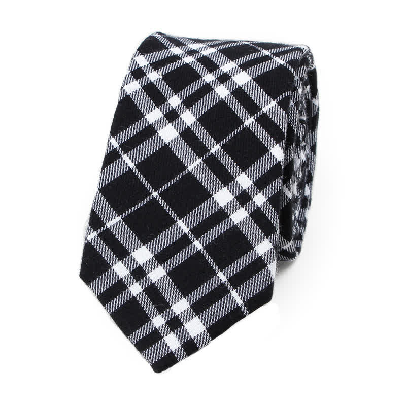 Cravate à motif à carreaux tendance pour hommes
