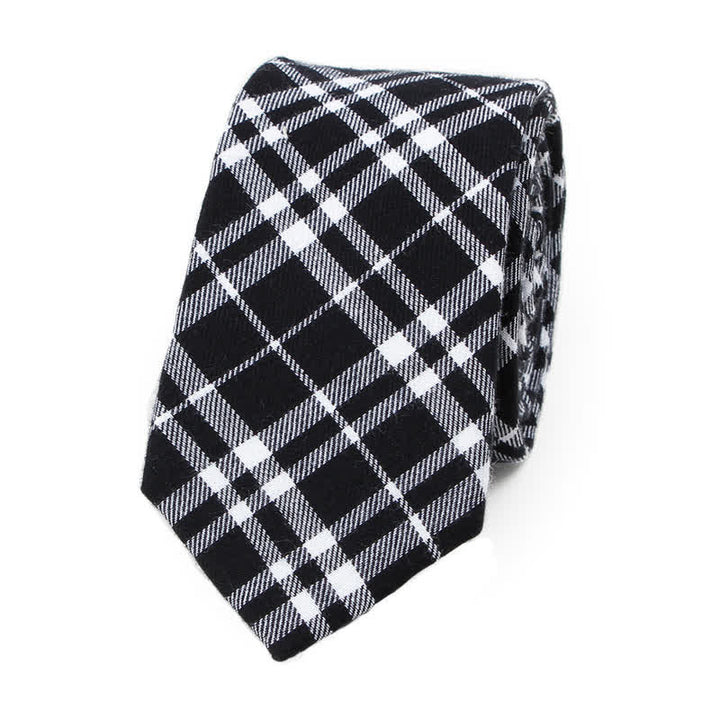 Cravate à motif à carreaux tendance pour hommes