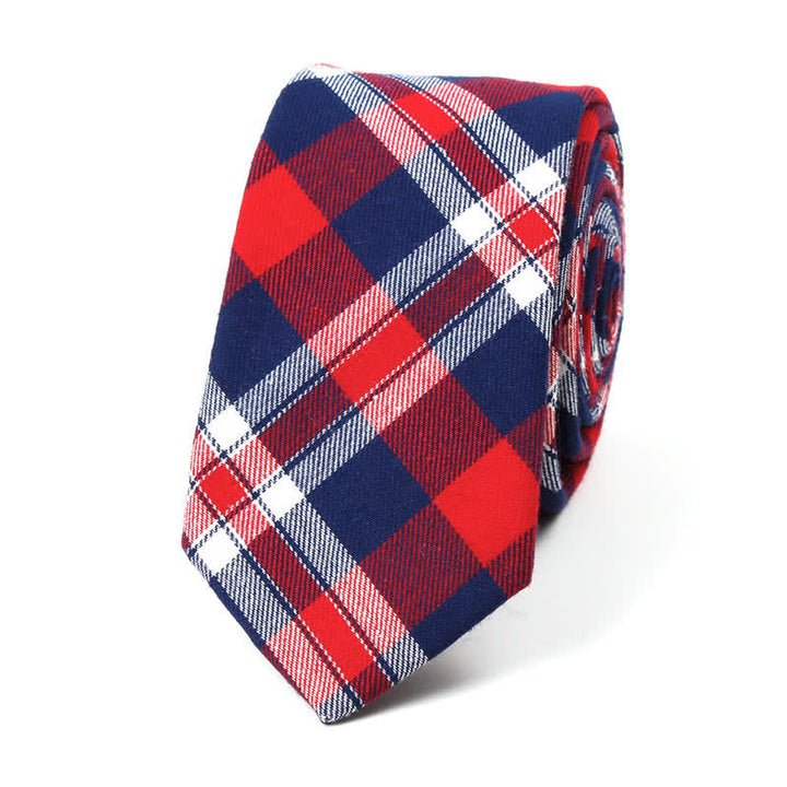 Cravate à motif à carreaux tendance pour hommes