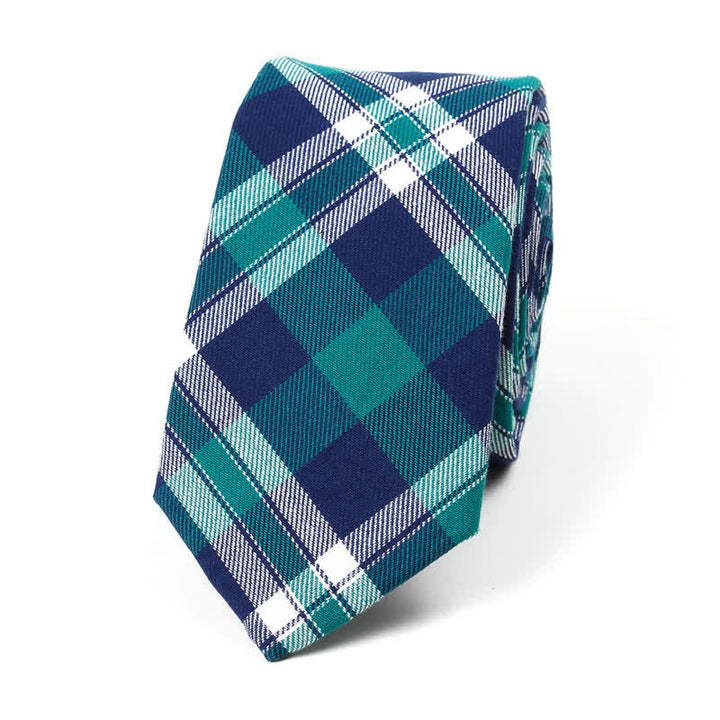 Cravate à motif à carreaux tendance pour hommes