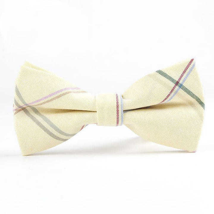Nœud papillon à carreaux tendance pour homme, avec mouchoir et cravate. - Style n° 13 - Noeud papillon - image 49
