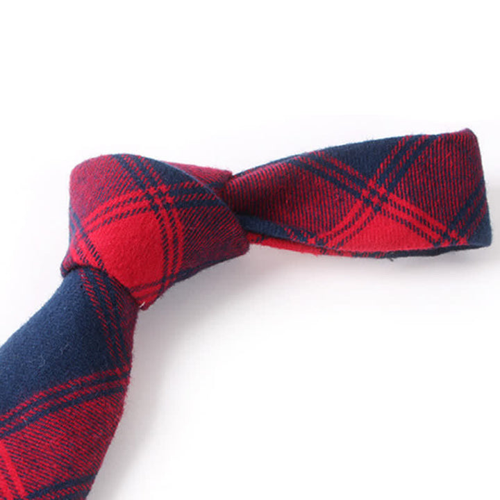 Accessoire de costume formel pour homme Cravate en coton à carreaux - image 4
