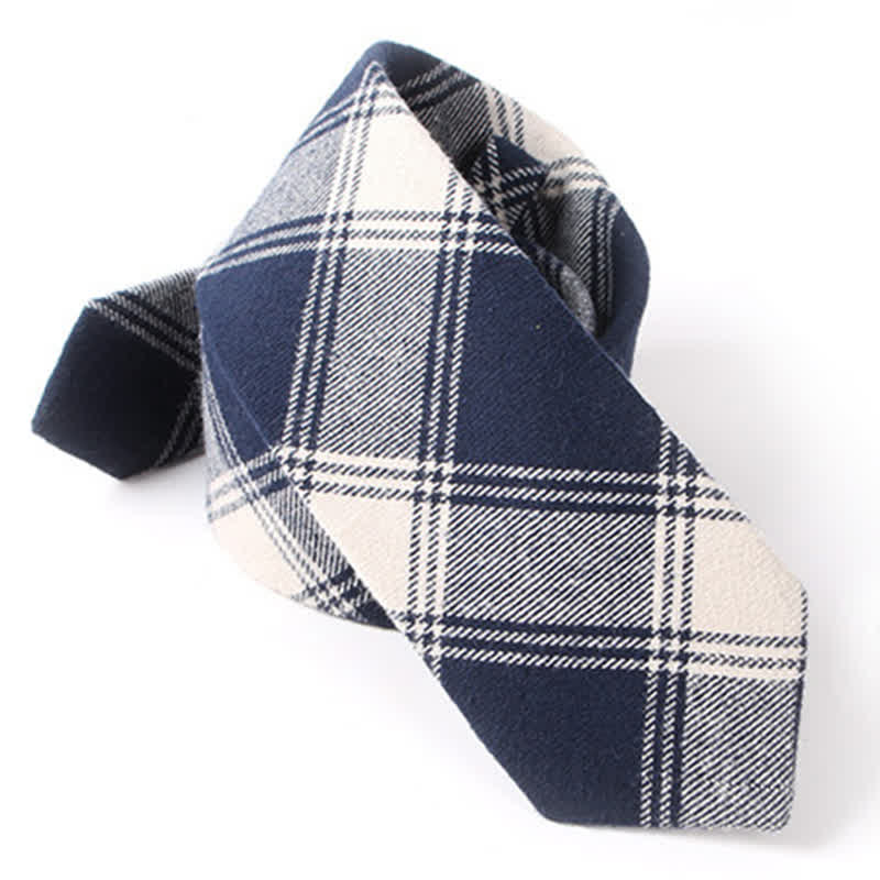 Accessoire de costume formel pour homme Cravate en coton à carreaux - image 10