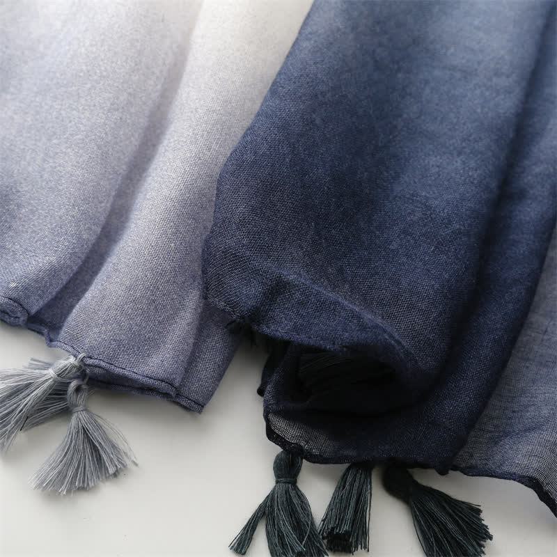 Écharpe fine à dégradé de couleurs unique et fraîche pour femme