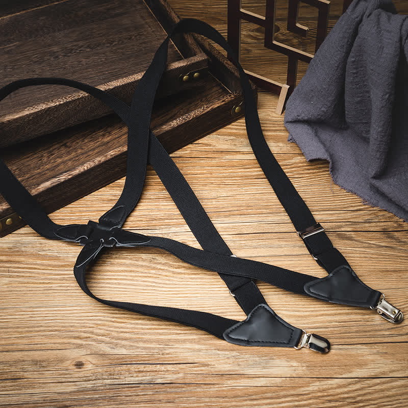 Bretelles élastiques noires de type holster à dos en X