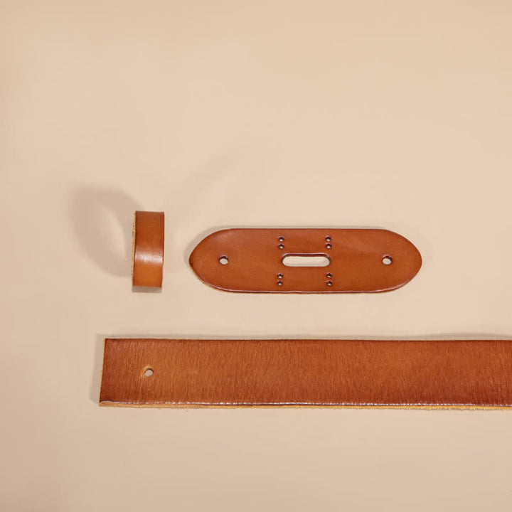 Sangle de ceinture en cuir véritable sans boucle de ceinture - image 5