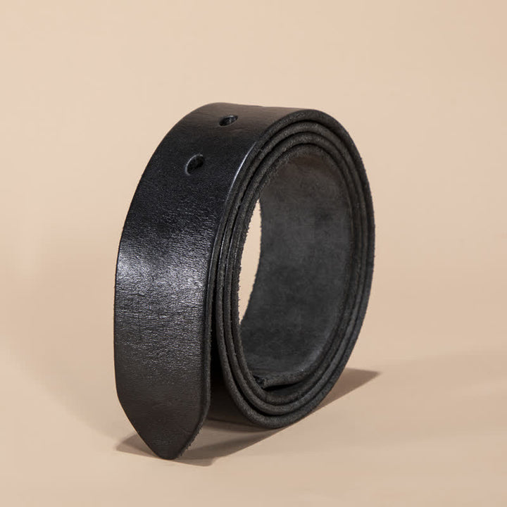Sangle de ceinture en cuir véritable sans boucle de ceinture - Noir - 46 - image 6