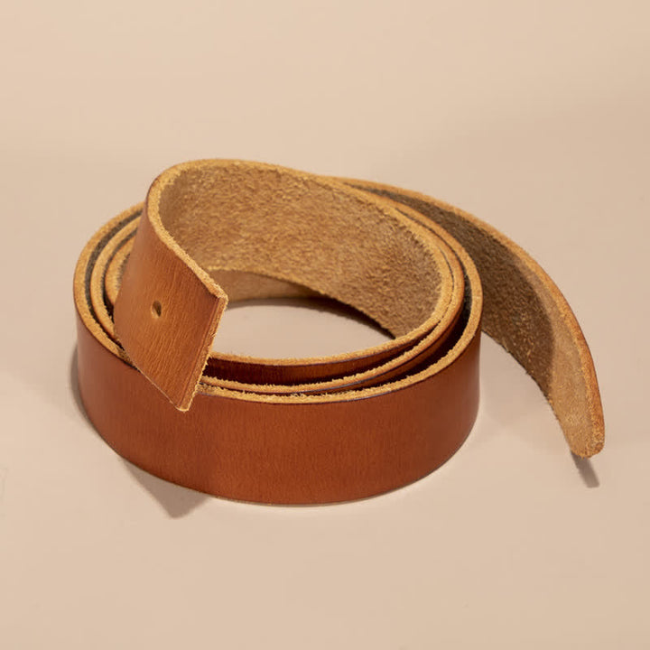 Sangle de ceinture en cuir véritable sans boucle de ceinture - image 3