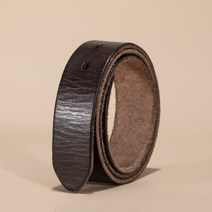 Sangle de ceinture en cuir véritable sans boucle de ceinture - Café - 46 - image 8