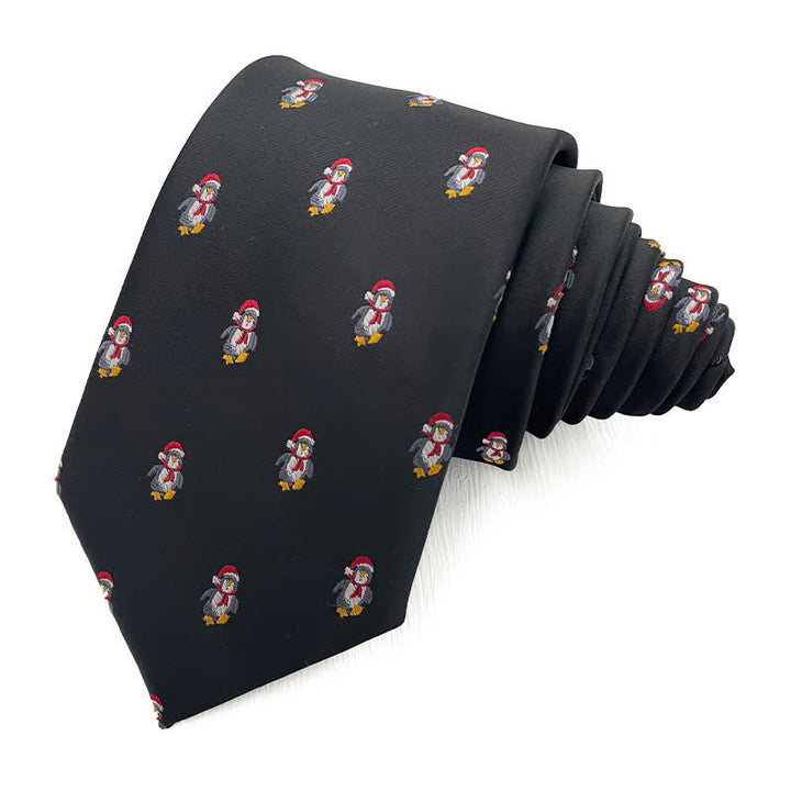 Cravate amusante pour homme à motifs de Père Noël sur le thème de Noël