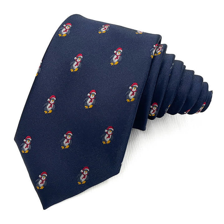 Cravate amusante pour homme à motifs de Père Noël sur le thème de Noël