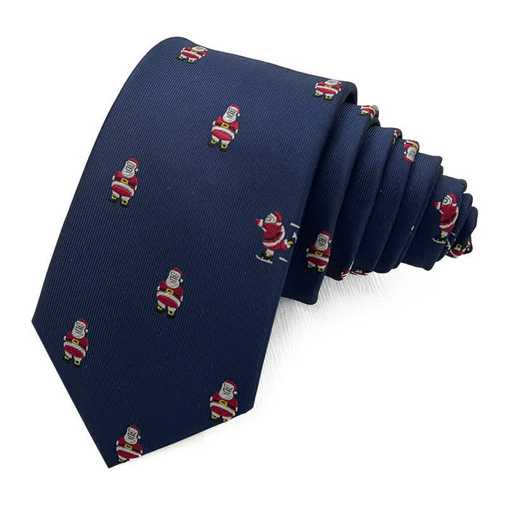 Cravate amusante pour homme à motifs de Père Noël sur le thème de Noël