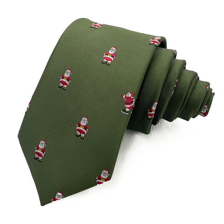 Cravate amusante pour homme à motifs de Père Noël sur le thème de Noël