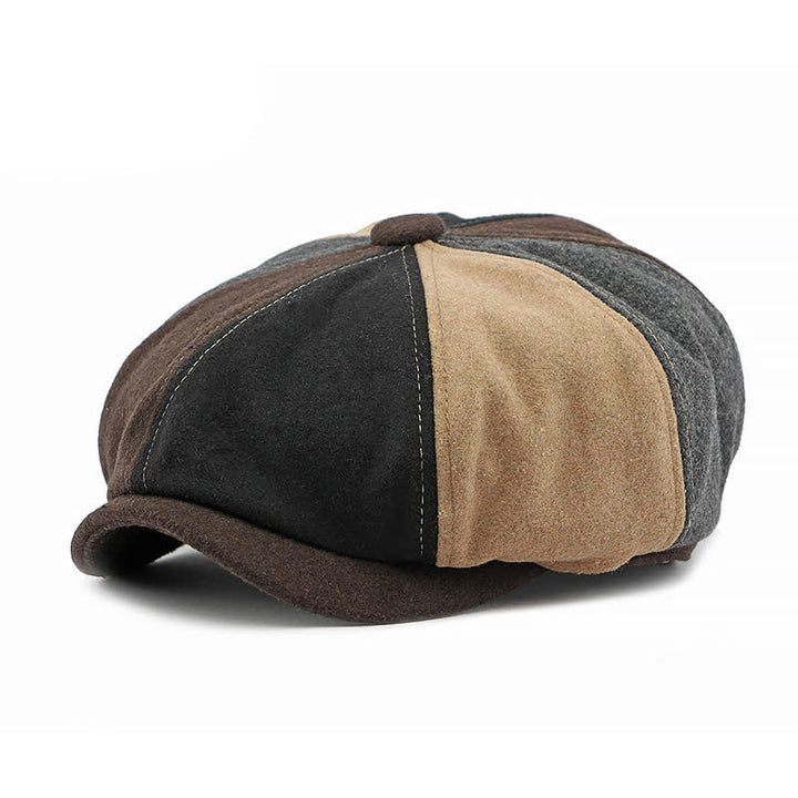 Béret de gavroche à coutures tendance et couleurs assorties - Coloré - Réglable (21 5/8"-23 1/4") - image 0