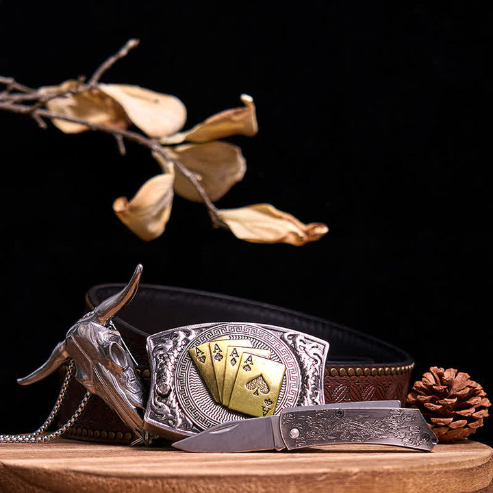 Ensemble de pendentifs en forme de taureau à longues cornes, couteau caché à faire soi-même, gadget occidental