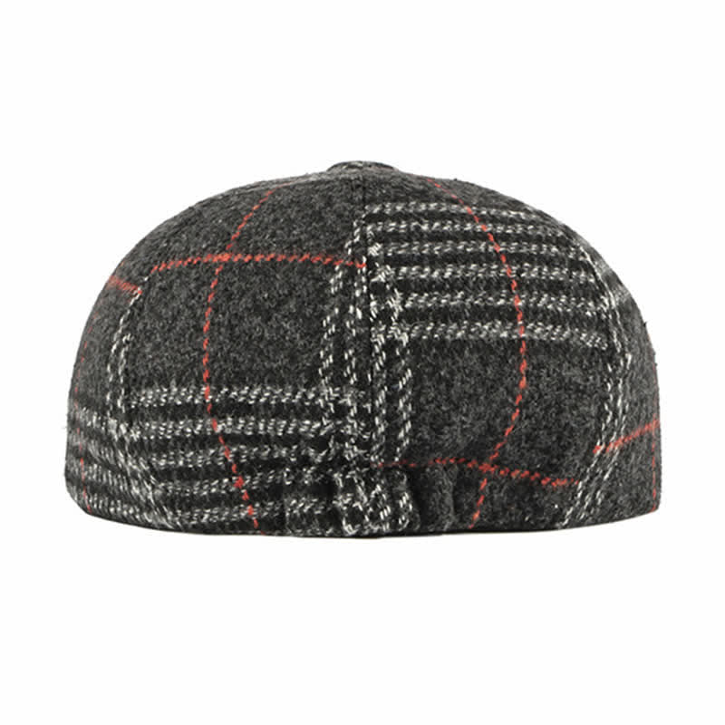 Béret octogonal classique à carreaux décontracté
