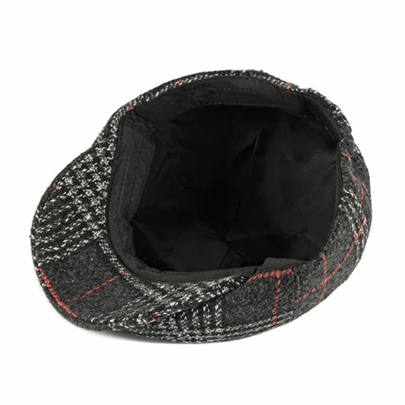 Béret octogonal classique à carreaux décontracté