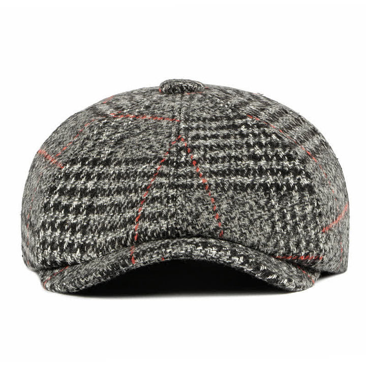 Béret octogonal classique à carreaux décontracté