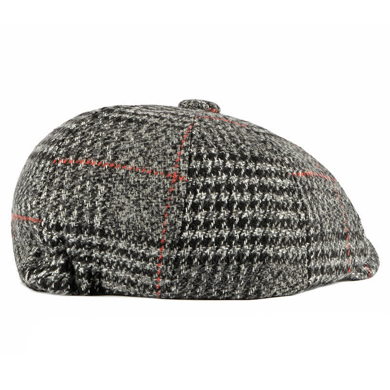 Béret octogonal classique à carreaux décontracté