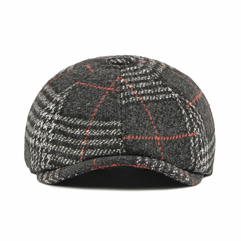 Béret octogonal classique à carreaux décontracté