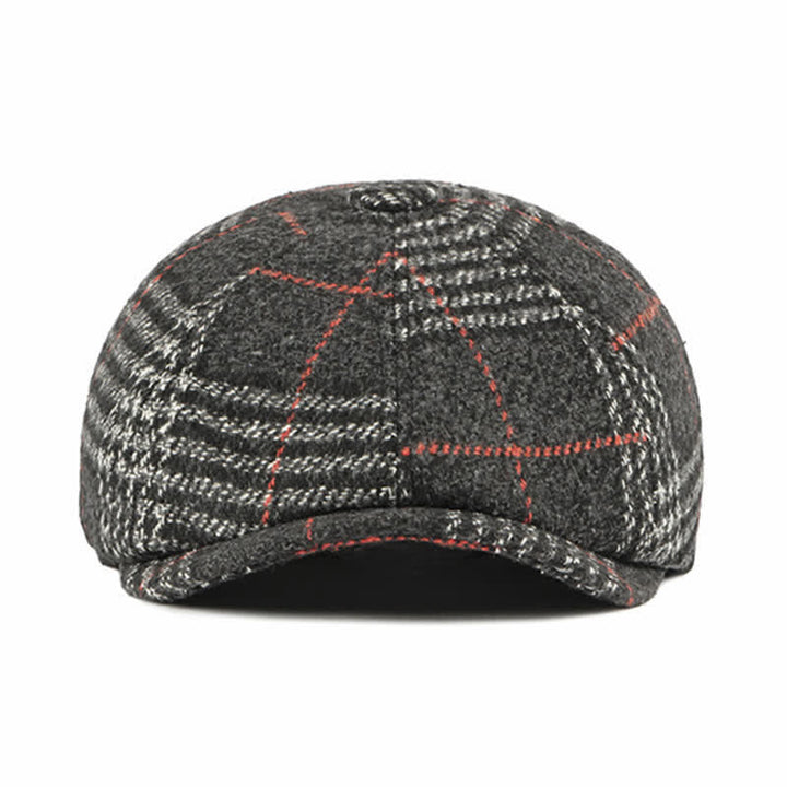 Béret octogonal classique à carreaux décontracté
