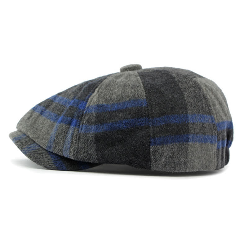 Chapeau béret octogonal à carreaux Painter - image 2